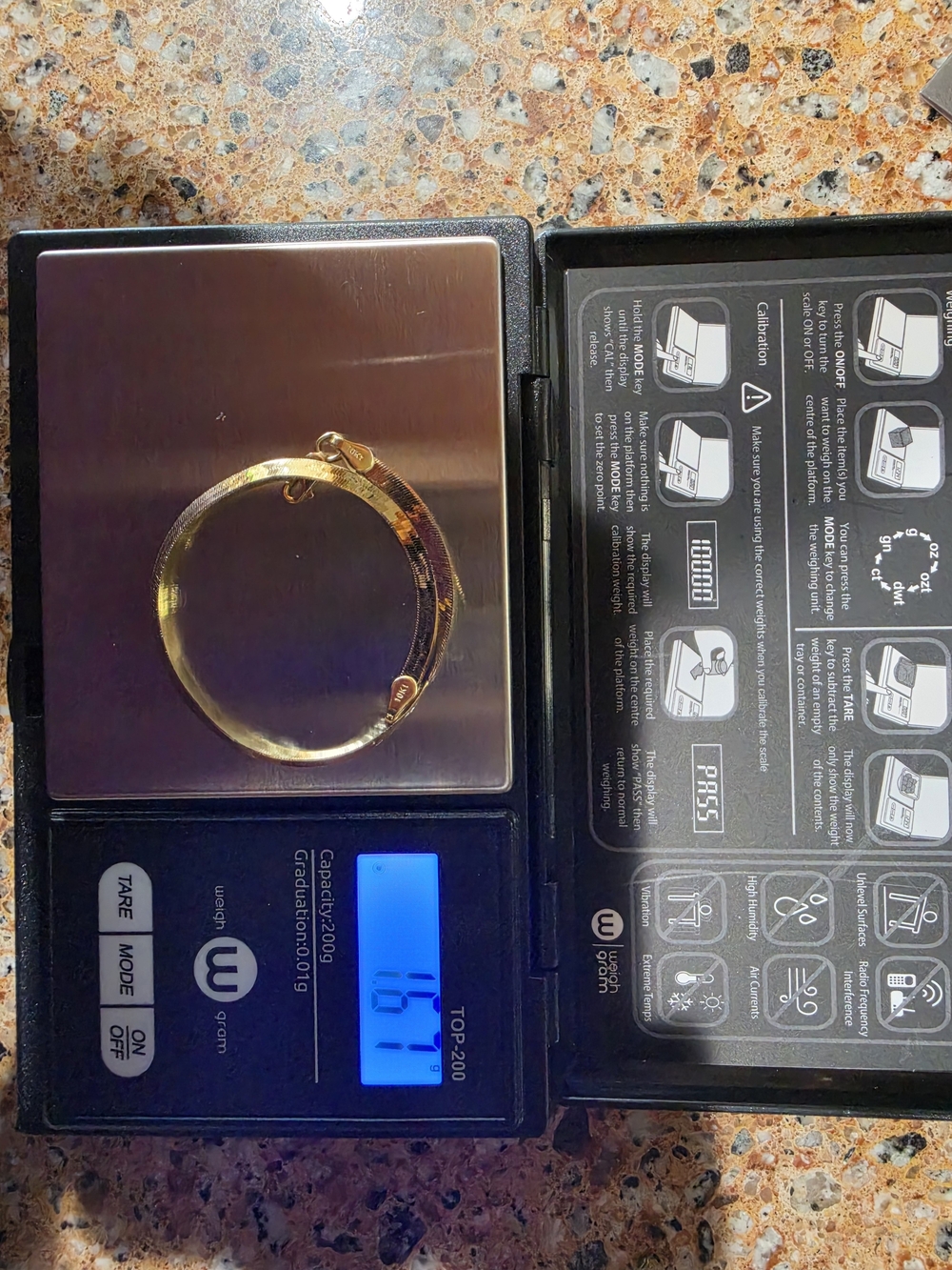 Rare 10k Gold 3.1mm Herringbone Bracelet